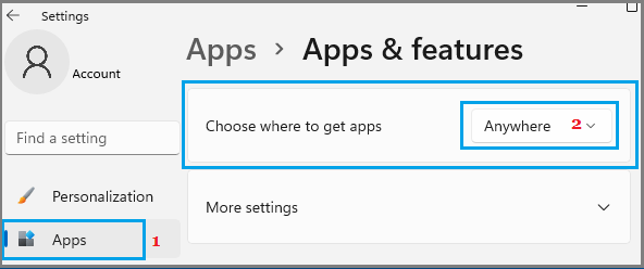 允许从 Windows 11 中的任何位置安装应用程序