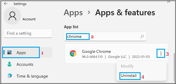 从 Windows 11 PC 卸载 Google Chrome