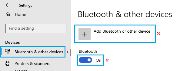 在 Windows 中添加蓝牙设备选项