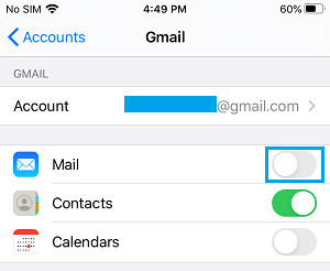 在 iPhone 邮件应用程序上禁用 Gmail 帐户中的电子邮件