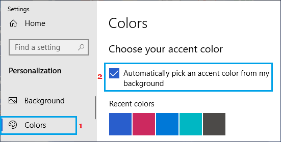 在 Windows 中从我的背景选项中自动选择强调色