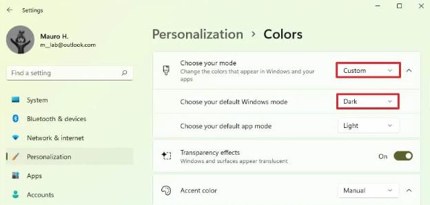 如何在Windows11上更改开始菜单和任务栏颜色