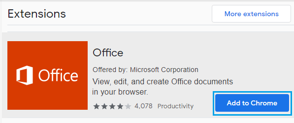 下载 Microsoft Office 在线扩展