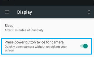 在 Android 手机上启用电源按钮相机快捷方式
