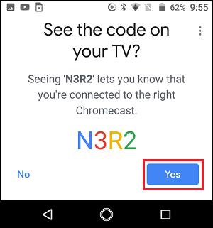 电视和手机上的 Chromecast 代码