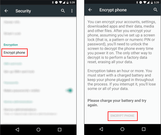 加密您的 Android 手机