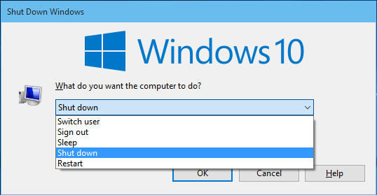 关闭 Windows 对话框