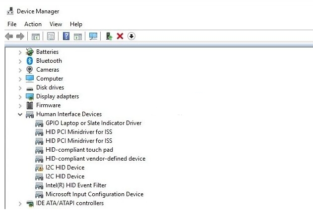 I2C HID设备驱动程序在Windows11/10中无法工作